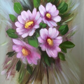 Malerei mit dem Titel "Daisies" von Edita Sarukhanyan, Original-Kunstwerk, Acryl