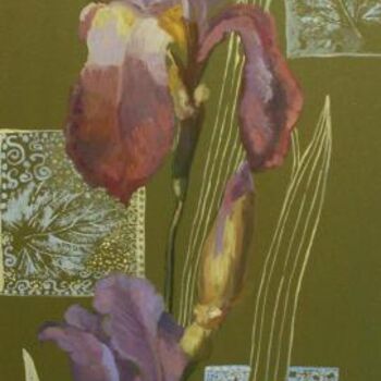 Painting titled "iris" by Edita Januskeviciene, Original Artwork, Other