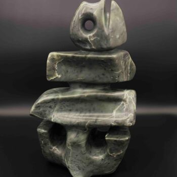 Скульптура под названием "BUSHIDO" - Edith Bk, Подлинное произведение искусства, Камень