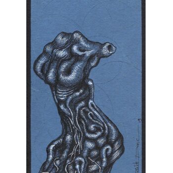 Drawing titled "Trognus Corpus Nudo" by Edith Bos Boyer (EDITH DONC), Original Artwork, Ballpoint pen