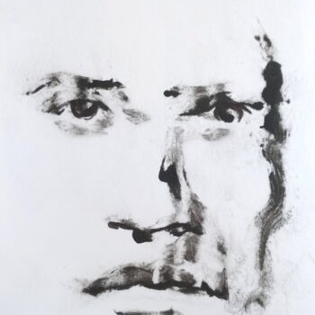 Gravures & estampes intitulée "The face" par Edith Bos Boyer (EDITH DONC), Œuvre d'art originale, Monotype