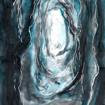 Рисунок под названием "Moment de reve IV" - Edith Bos Boyer (EDITH DONC), Подлинное произведение искусства, Шариковая ручка