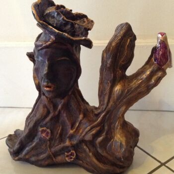 Sculpture intitulée "Esprit de l'arbre" par Edith Chitrit, Œuvre d'art originale, Terre cuite