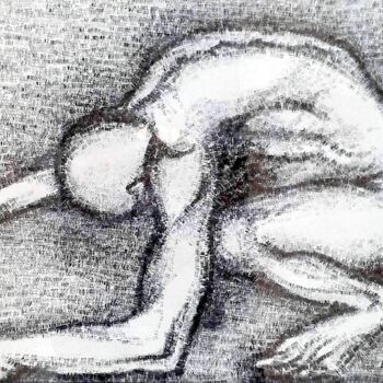 Drawing titled "La bête qui sommeil…" by Edith Donc, Original Artwork, Other