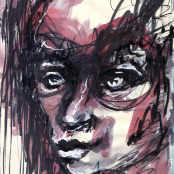 Drawing titled "La beauté est intér…" by Edith Donc, Original Artwork, Ink