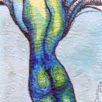 Drawing titled "Changement" by Edith Donc, Original Artwork, Ballpoint pen