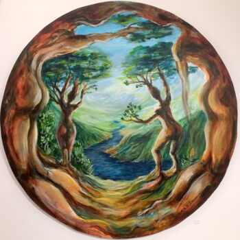 Peinture intitulée "Onirisme" par Edith Donc, Œuvre d'art originale, Acrylique