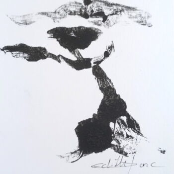 Отпечатки и Гравюры под названием "Le pin parasaol" - Edith Donc, Подлинное произведение искусства, Монотип