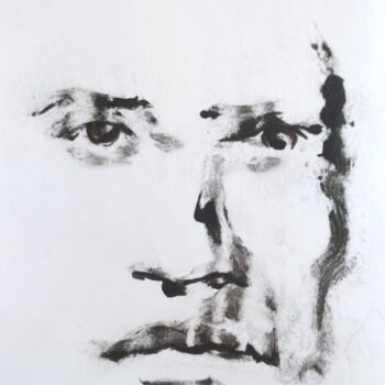Printmaking titled "The face" by Edith Donc, Original Artwork, Monotype