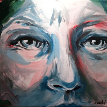 Painting titled "Droit de Regard" by Edith Donc, Original Artwork, Acrylic Mounted on Wood Stretcher frame