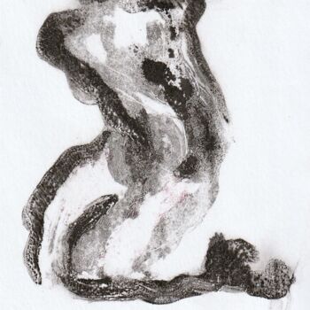 Obrazy i ryciny zatytułowany „Drôle de pose” autorstwa Edith Donc, Oryginalna praca, Monotypia