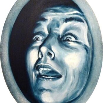 Картина под названием "Moon" - Edith Donc, Подлинное произведение искусства, Акрил