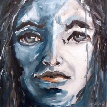 Картина под названием "Le Blues de la méla…" - Edith Donc, Подлинное произведение искусства, Акрил