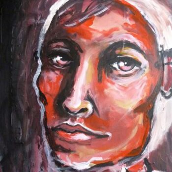 Pintura titulada "Masque 1" por Edith Donc, Obra de arte original, Acrílico