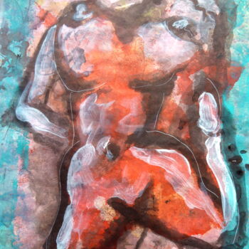 Рисунок под названием "Lien 2" - Edith Donc, Подлинное произведение искусства, Чернила