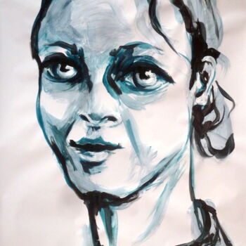 Malerei mit dem Titel "Big eyes" von Edith Donc, Original-Kunstwerk, Acryl