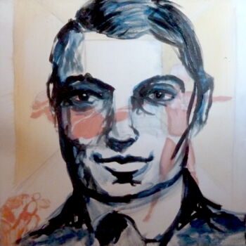 Painting titled "Gaston" by Edith Donc, Original Artwork, Acrylic