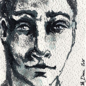 Drawing titled "Mike" by Edith Donc, Original Artwork, Ink