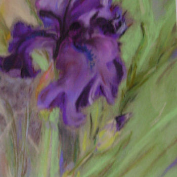 Peinture intitulée "Iris" par Edith Guinet, Œuvre d'art originale