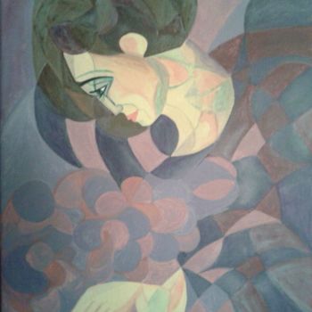 Painting titled "SORROW" by Edith Stütz, Original Artwork, Acrylic