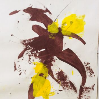 Peinture intitulée "Kalligraphie 1/22" par Edith Touré, Œuvre d'art originale, Acrylique