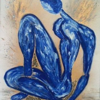 Painting titled "NUE" by Edith Boulet, Original Artwork