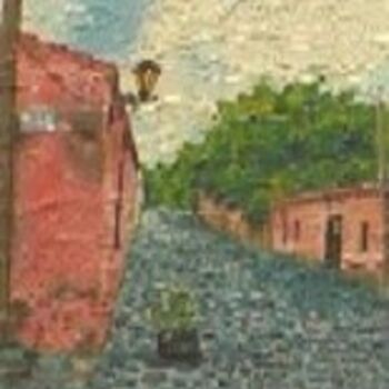 Pintura titulada "Calle de San Pedro" por Edith Fiamingo, Obra de arte original, Oleo