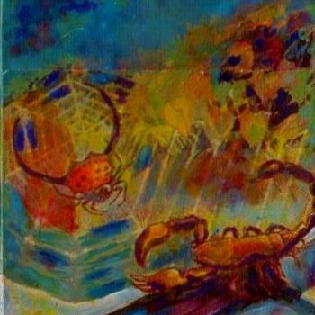 Pintura titulada "Escorpión" por Edith Fiamingo, Obra de arte original