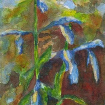 Pintura titulada "Salvia azul" por Edith Fiamingo, Obra de arte original