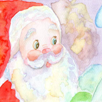 Pintura intitulada "Papá Noel" por Edith Fiamingo, Obras de arte originais, Óleo