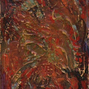 Painting titled "Texturas 5" by Edith Fiamingo, Original Artwork, Oil