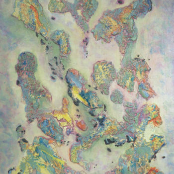 Картина под названием "Llenando el vacío 2" - Edith Fiamingo, Подлинное произведение искусства, Масло