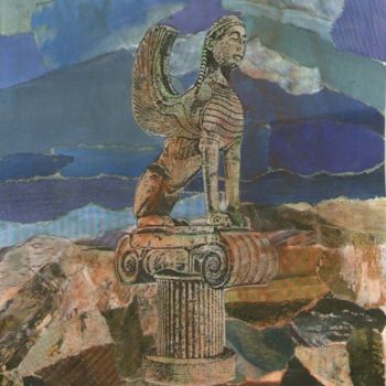 Pintura titulada "Símbolos de Grecia 4" por Edith Fiamingo, Obra de arte original