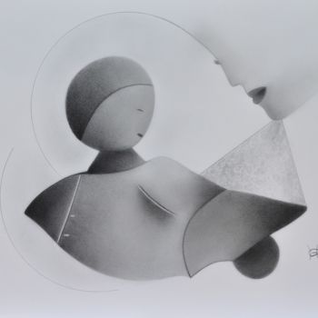 Drawing titled "Creation" by Edith Hersant, Original Artwork