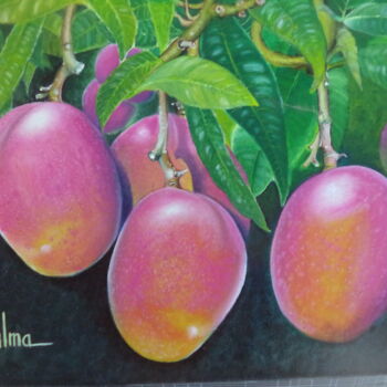 Pintura intitulada "Mangos tree" por Edjalm, Obras de arte originais, Óleo