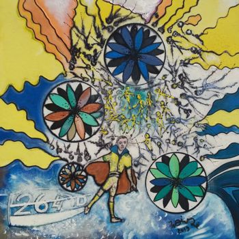 Peinture intitulée "Emiliano Sala" par Edmond Woivre, Œuvre d'art originale, Acrylique