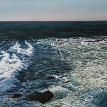 Pintura intitulada "biarritz" por Edna Schonblum, Obras de arte originais, Óleo