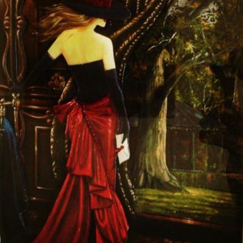 Painting titled "O convite" by Edna Bomfim, Original Artwork