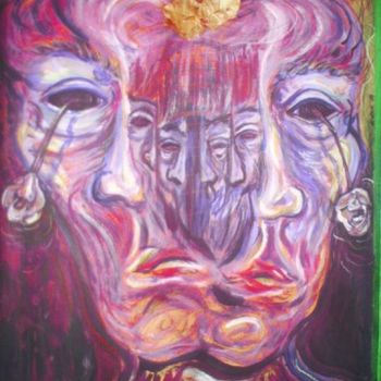 Painting titled "El ciego" by Edna Cantoral Acosta, Original Artwork