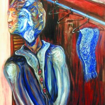 Pintura intitulada "El vestidor" por Edna Cantoral Acosta, Obras de arte originais
