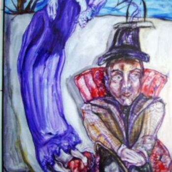 Pintura titulada "Por el mañana" por Edna Cantoral Acosta, Obra de arte original
