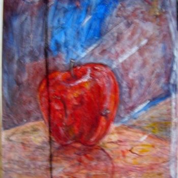 Pintura titulada "Manzana" por Edna Cantoral Acosta, Obra de arte original