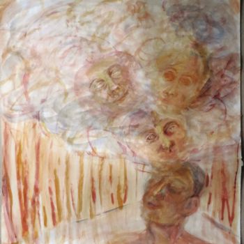 Pittura intitolato "Nube de ancestros" da Edna Cantoral Acosta, Opera d'arte originale