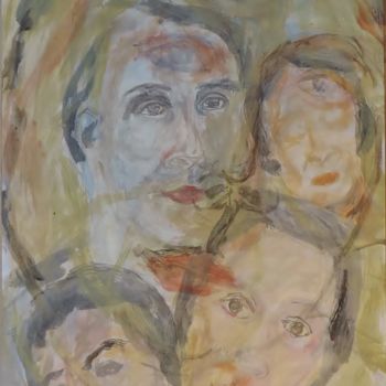 Pittura intitolato "Tribu del Ser" da Edna Cantoral Acosta, Opera d'arte originale