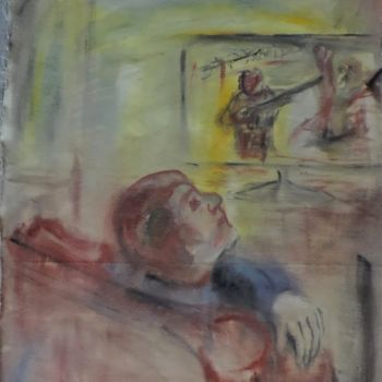 Painting titled "Padre-Madre" by Edna Cantoral Acosta, Original Artwork