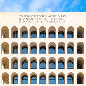 Fotografie getiteld "Colosseo quadrato" door Edoardo Oliva, Origineel Kunstwerk, Digitale fotografie