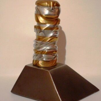 Sculpture titled "Totem" by Edouard Leruste, Original Artwork, Metals