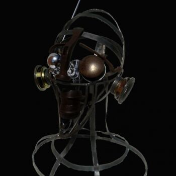 Escultura titulada "Emetransmetteur" por Edouard Leruste, Obra de arte original, Metales