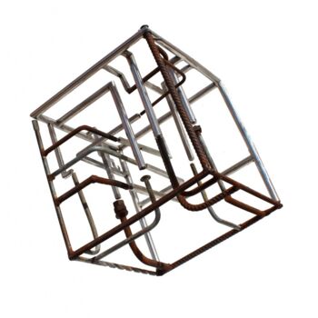 Sculpture titled "passe, instant et f…" by Edouard Leruste, Original Artwork, Metals