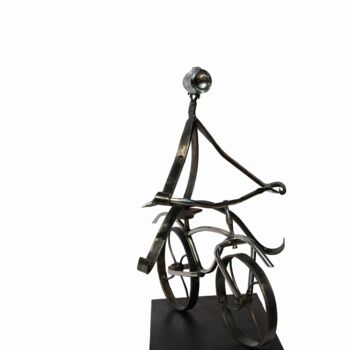 Rzeźba zatytułowany „Psychocyclo” autorstwa Edouard Leruste, Oryginalna praca, Metale